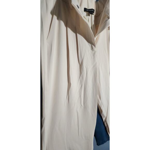 NWT French connection Pleated Trousers Womens size XL wide leg Cream - Picture 5 of 5